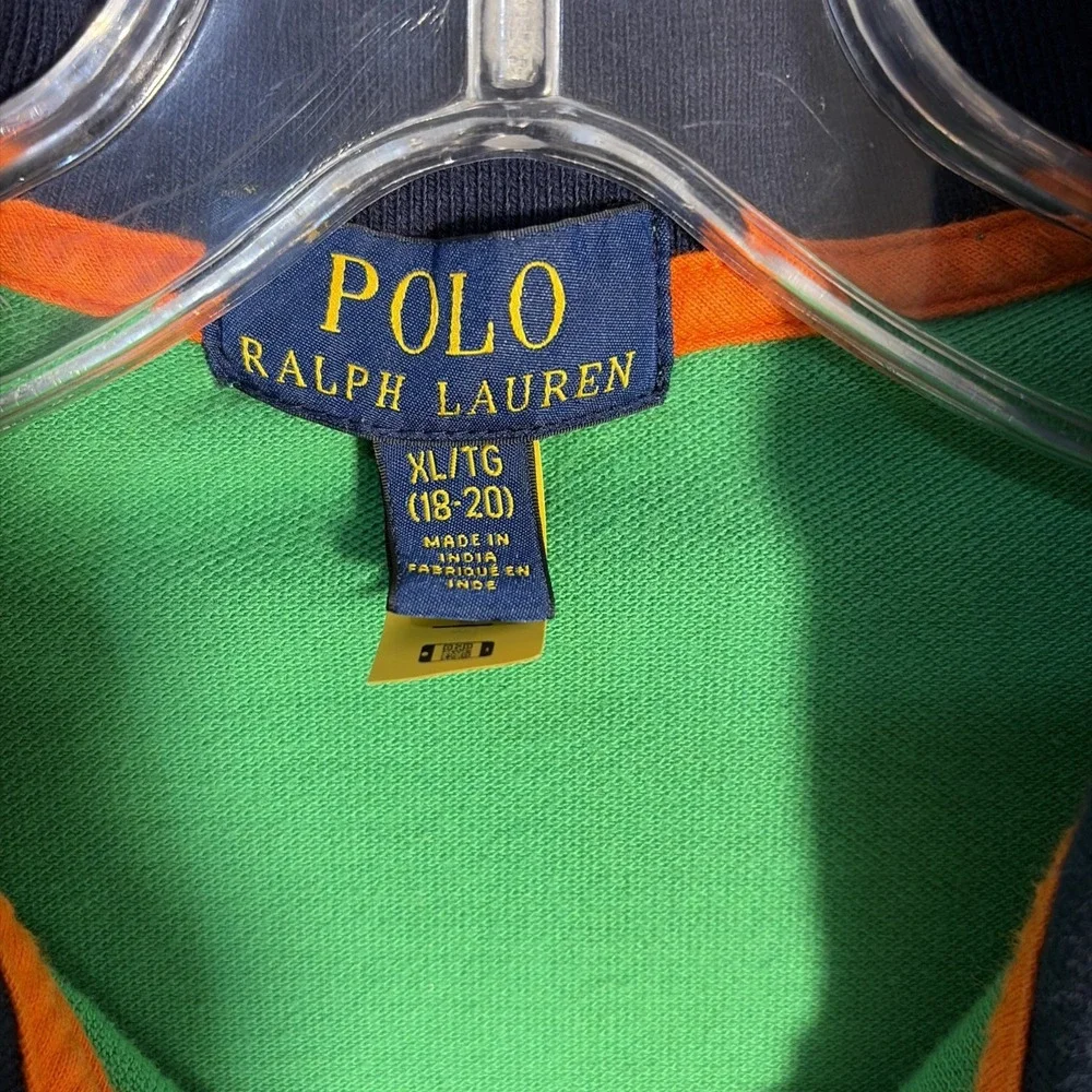Polo Ralph Lauren Teens Polo Shirt XL Preppy  Yacht Club Big Pony Striped